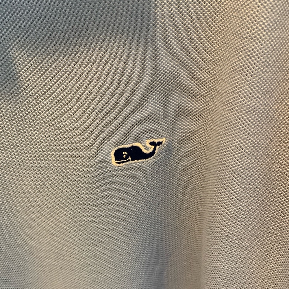 Vineyard Vines Polo Beach Shirt Blue Whale Summer Men’s Size Large - Picture 3 of 7